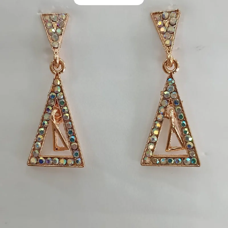 custom diamond earrings for women-Khushboo Jewellers Austrian Stone Dangler Earrings