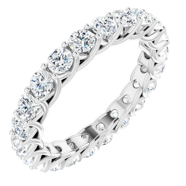 unique wedding rings for women-2.20 ct. Round Diamond Trellis Eternity Band