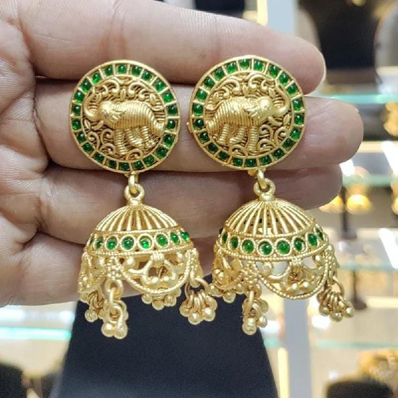 statement earrings for women-Manisha Jewellery Matte Finish Jhumki Earrings