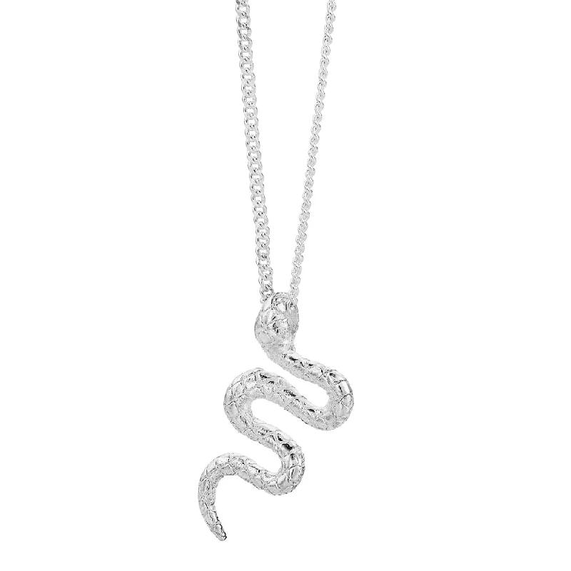 affordable necklaces for women-Karen Walker Lunar Snake Necklace - Sterling Silver