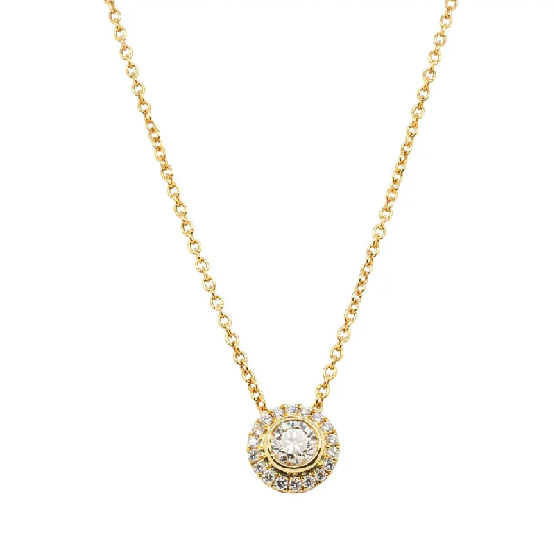 chic necklaces for women-18ct Yellow Gold .25ct Diamond Isla Pendant