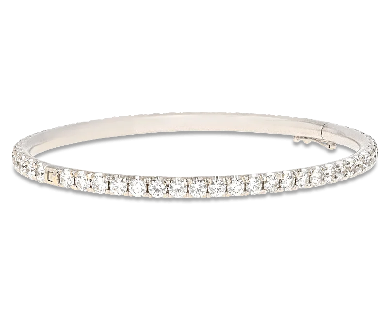 beautiful bangles for women-Diamond Bangle Bracelet, 5.86 Carats