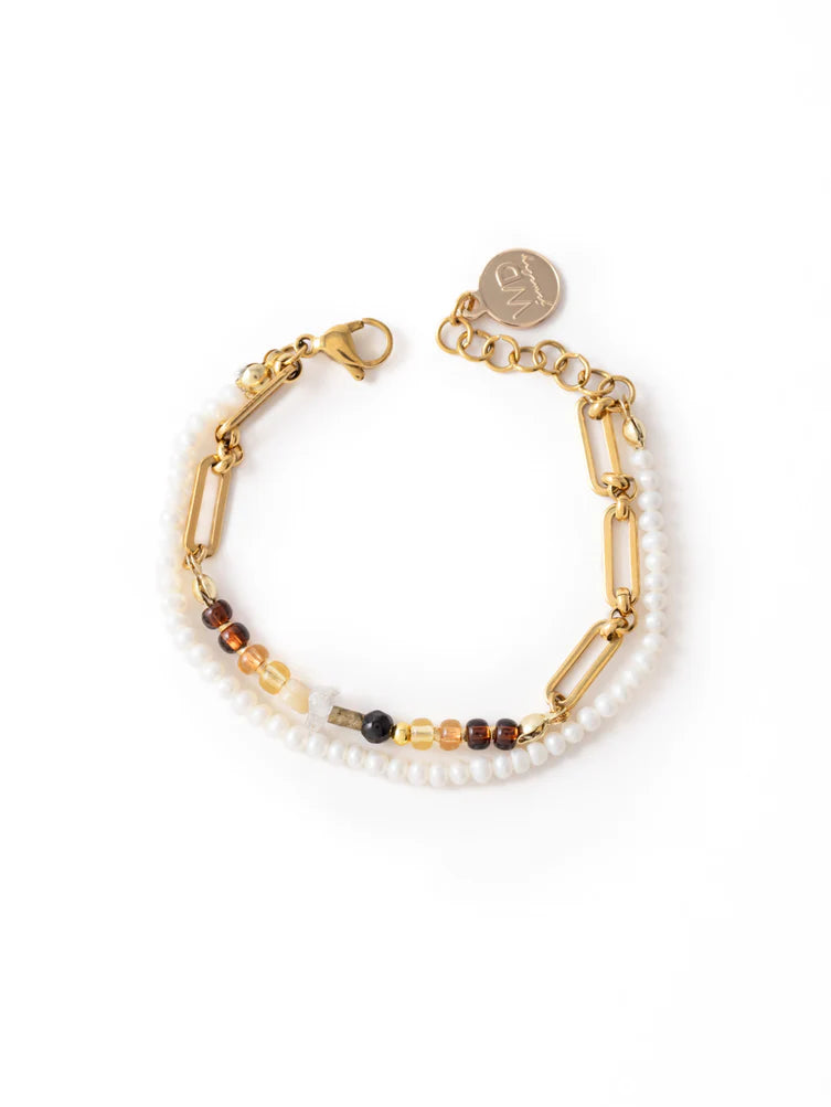 pearl bangle bracelets for women-Gold Isalia Bracelet