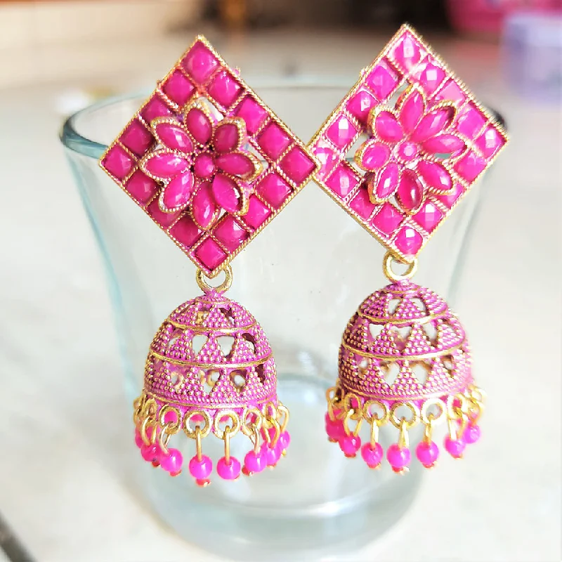 stud and hoop earrings for women-H K Fashion Gold Plated Jhumki Earings