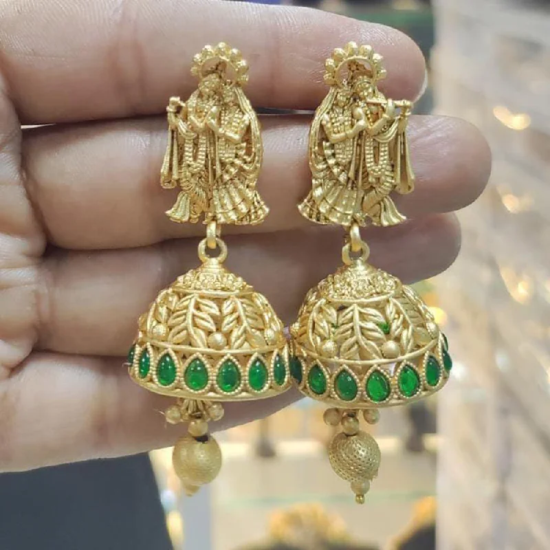 custom earrings for women-Manisha Jewellery Matte Finish Jhumki Earrings