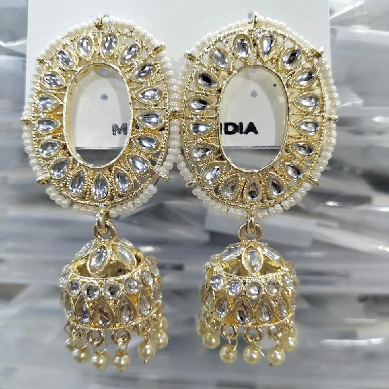 vintage earrings for women-Manisha Jewellery Gold Plated Jhumki Earrings