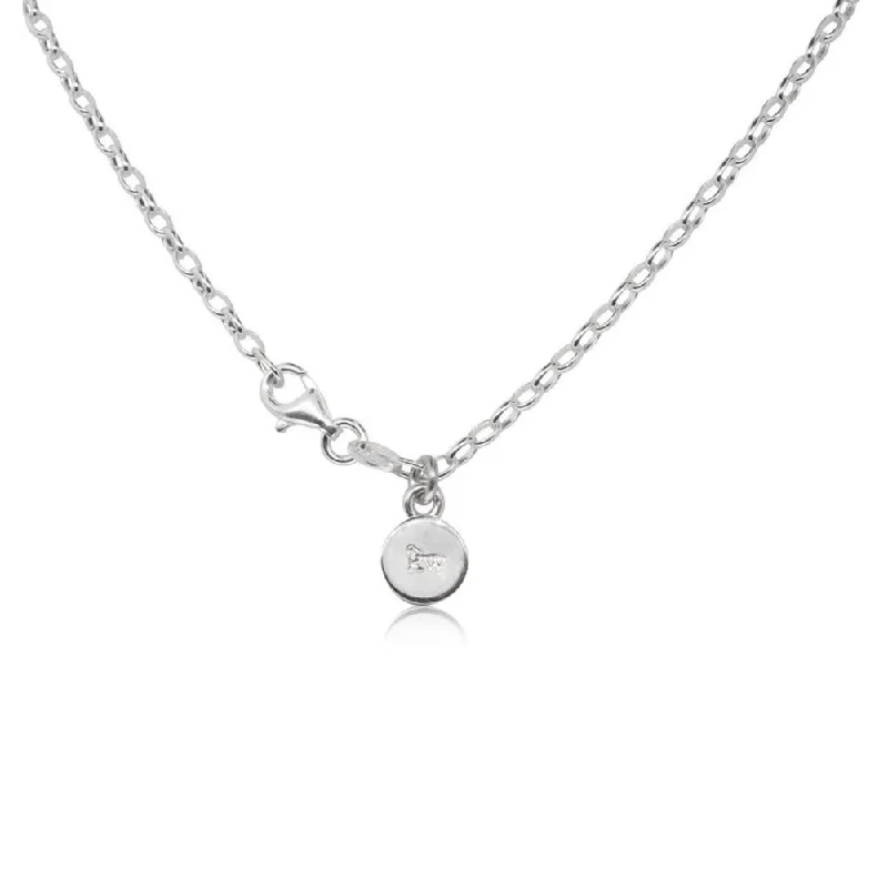 cubic zirconia necklaces for women-Karen Walker Sterling Silver BO1 Belcher Chain