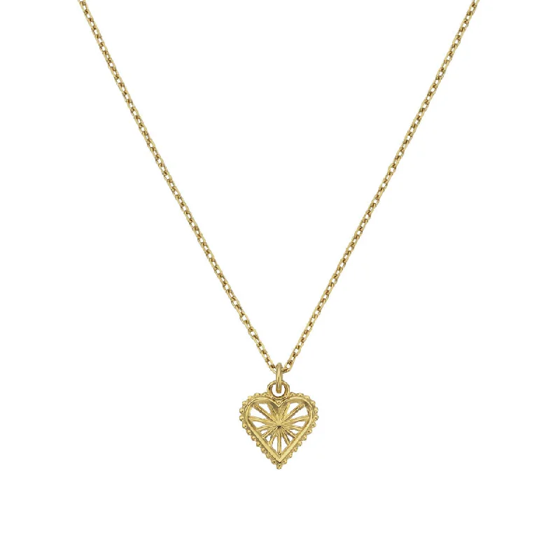 chic necklaces for women-Zoe & Morgan x Walker & Hall Sweet Heart Necklace - Gold Plated