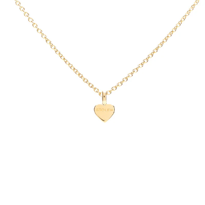 birthday necklaces for women-Stolen Girlfriends Club Stolen Heart Necklace - Gold Plated