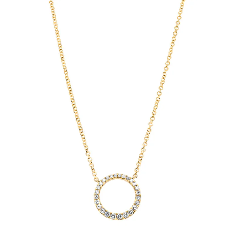 layered necklaces for women-18ct Yellow Gold Diamond Aelia Pendant