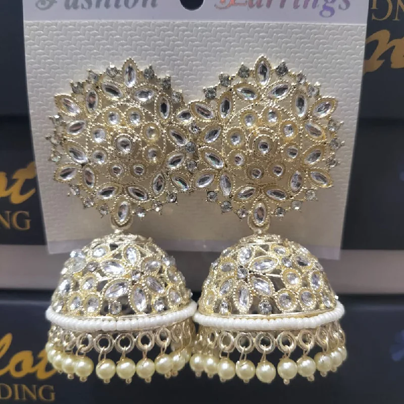 vintage earrings for women-Manisha Jewellery Kundan Jhumki Earrings