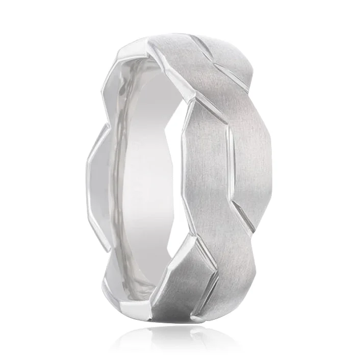 sterling silver rings for women-ENDURE | Titanium Ring Interlocking Infinity Symbol