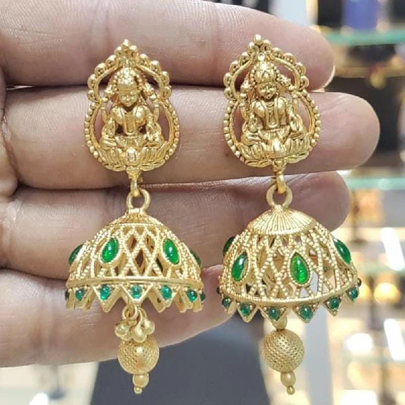 gemstone earrings for women-Manisha Jewellery Matte Finish Jhumki Earrings