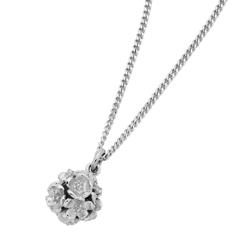 gold heart necklaces for women-Karen Walker Flower Ball Necklace - Sterling Silver