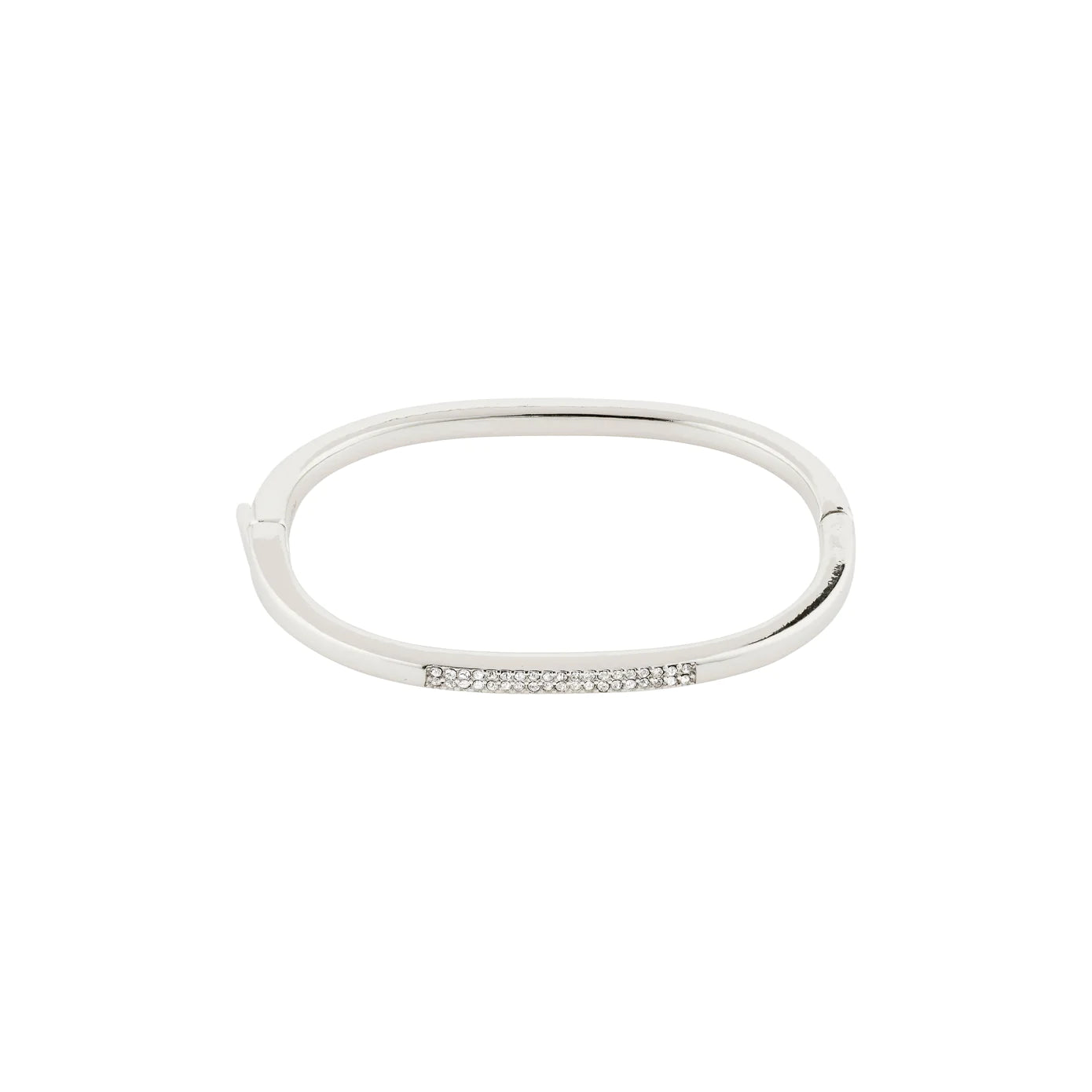 boho bangles for women-Star Silver Plated Crystal Bangle