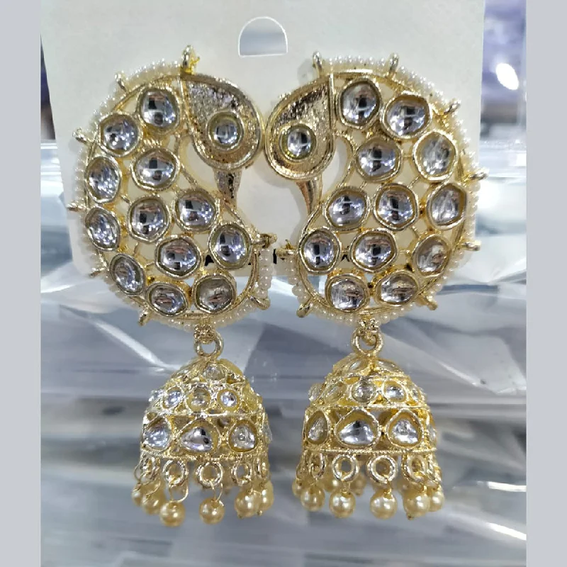 personalized earrings for women-Manisha Jewellery Gold Plated Jhumki Earrings