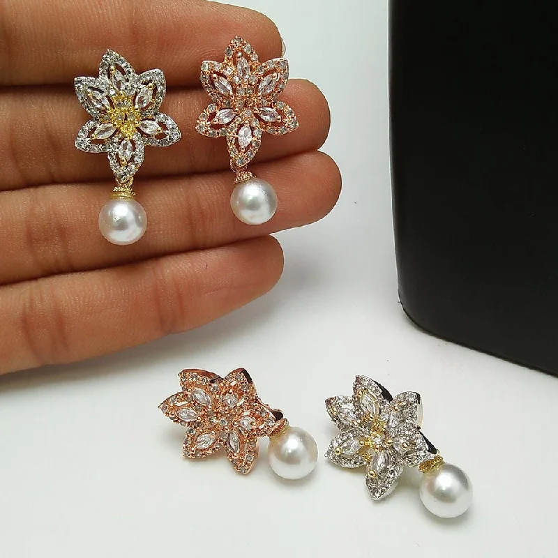 floral earrings for women-Lalita Creation AD Stone Stud Earrings