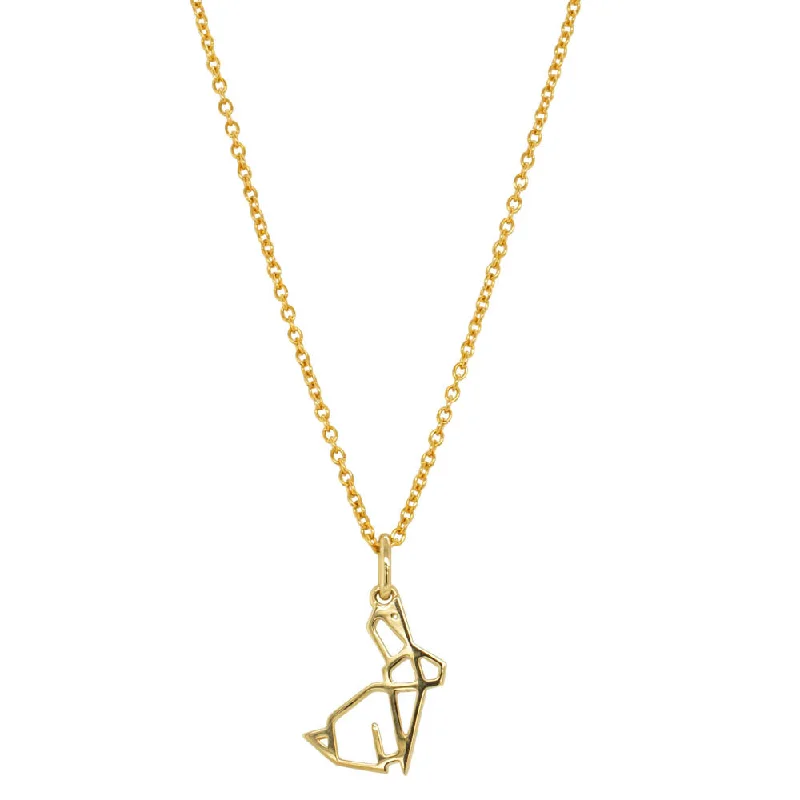 custom pendant necklaces for women-9ct Yellow Gold Year Of The Rabbit Pendant