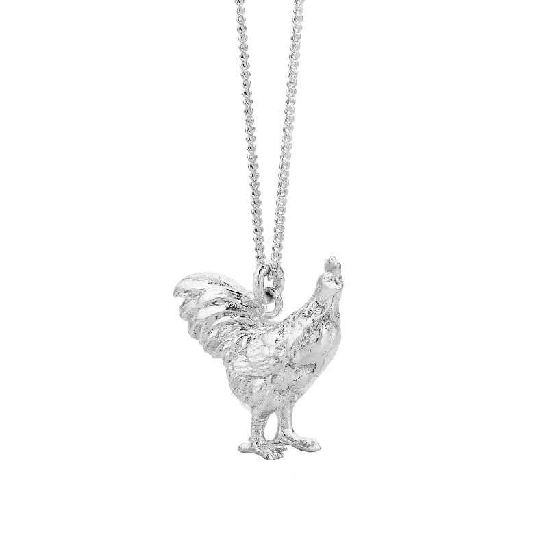 round pendant necklaces for women-Karen Walker Lunar Rooster Necklace - Sterling Silver