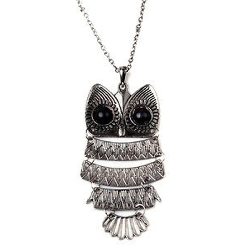 luxury pendant necklaces for women-Fashionable New Long Chain Owl Pendant Necklace Necklace Gift For Him/Her