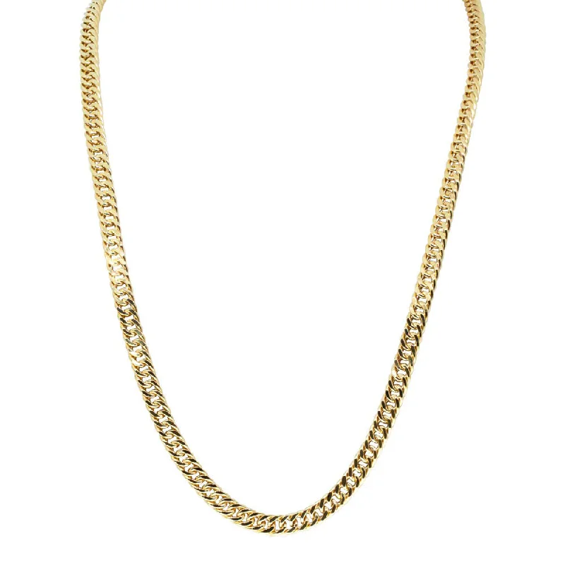 zodiac necklaces for women-9ct Yellow Gold Double Curb Chain