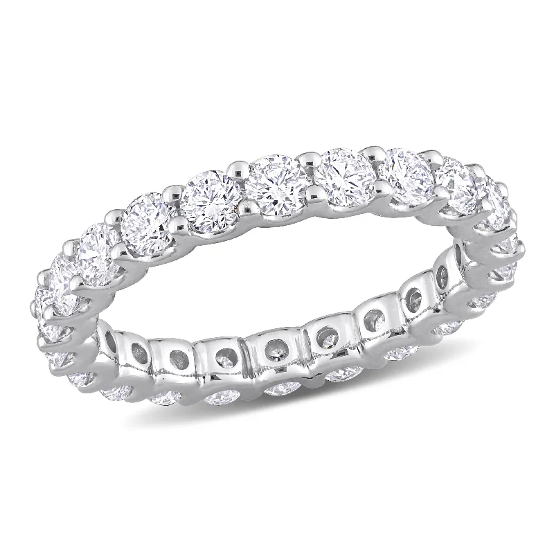 personalized engagement rings-Created Forever 2 1/5ct TW Lab-Grown Diamond Eternity Band in 14k White Gold