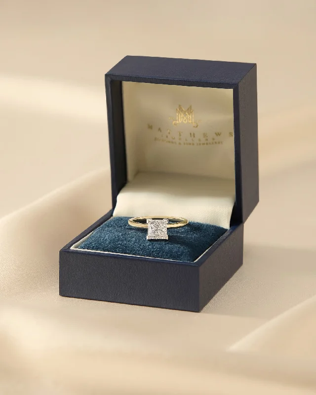 custom birthstone rings for women-Anika | Princess Cut Solitaire Diamond Engagement Ring