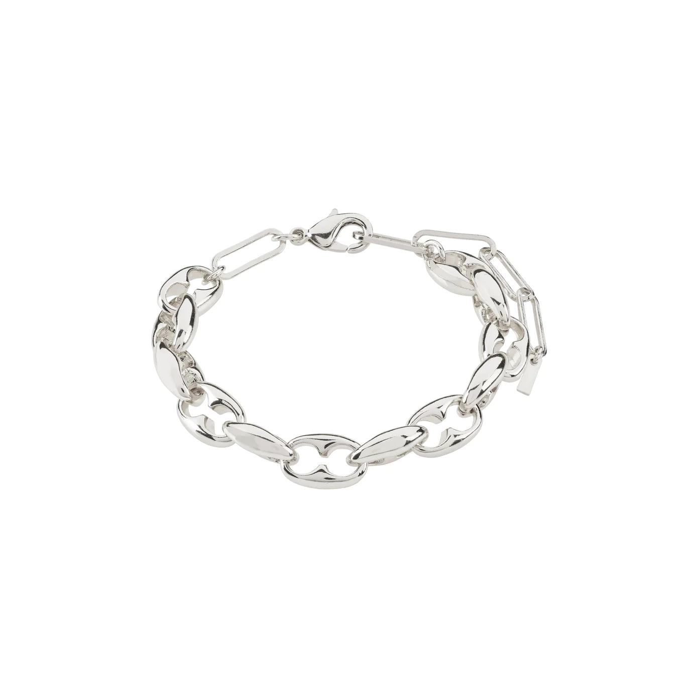 matching bracelets for women-Pace Silver Plated Bracelet