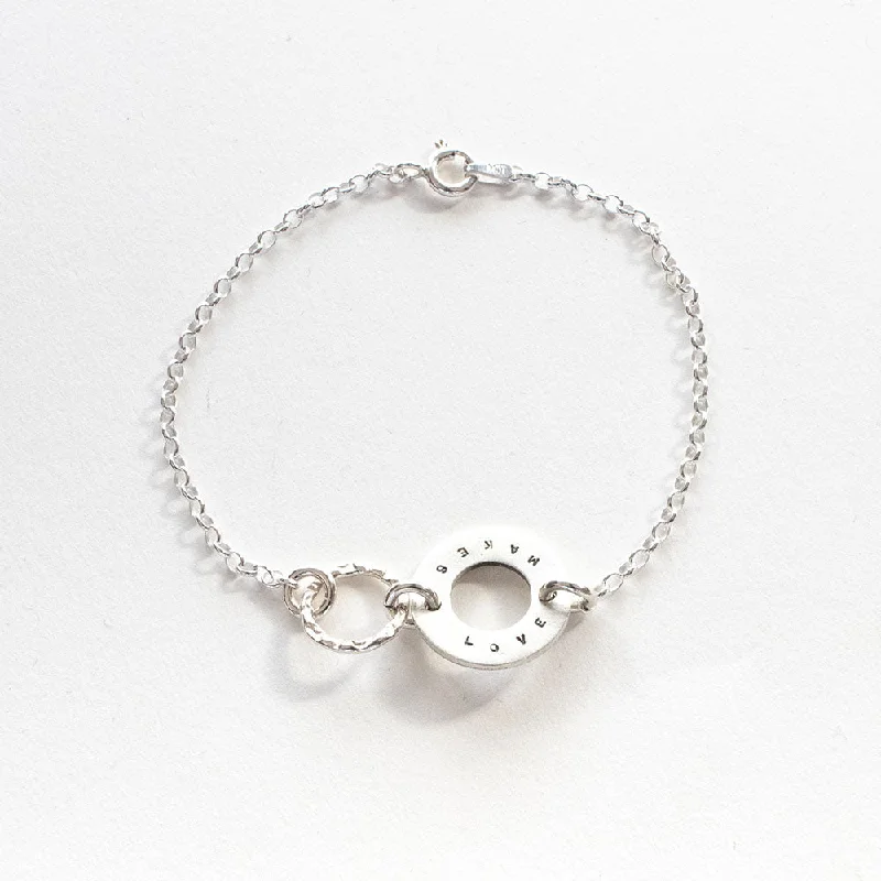 custom bracelets for women-Double Halo Bracelet