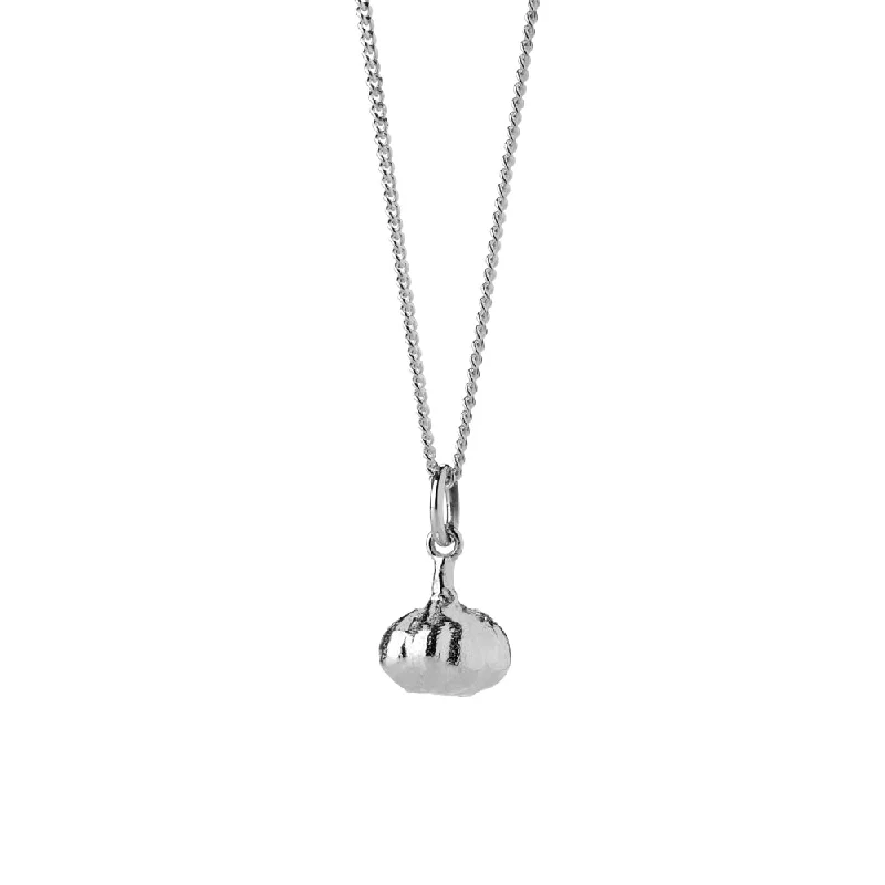 gemstone necklaces for women-Karen Walker Garlic Necklace - Sterling Silver