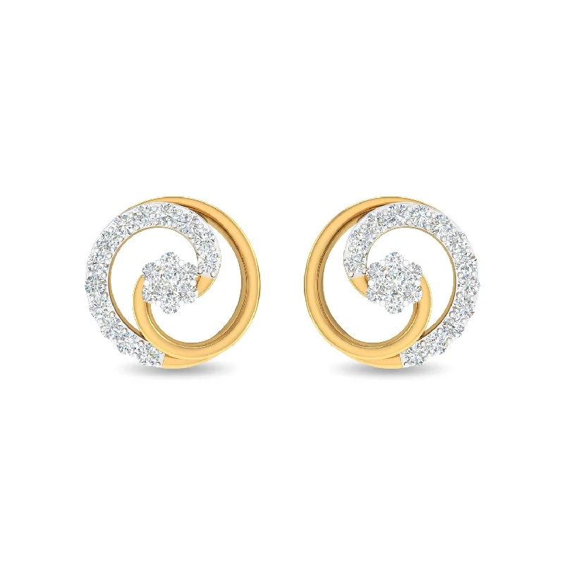 luxury gold earrings for women-Galaxy Studs