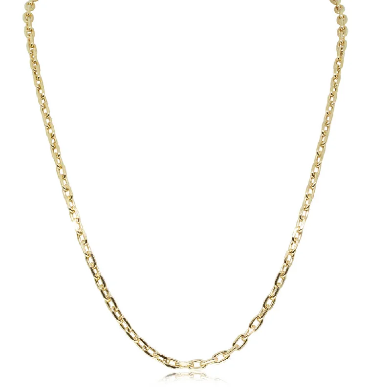 infinity necklaces for women-9ct Yellow Gold Chain Link Necklace