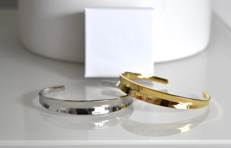 minimalist bracelets for women-Structured Cuff Bracelet