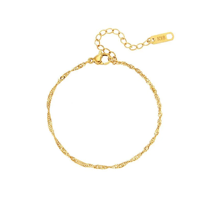 classic bangles for women-Fiji Twisted Chain Bracelet