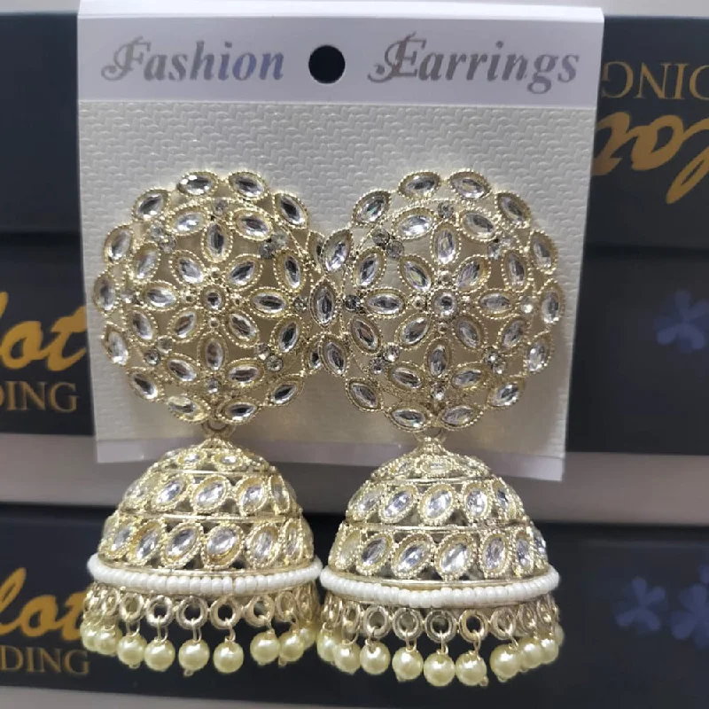 pearl earrings for women-Manisha Jewellery Kundan Jhumki Earrings