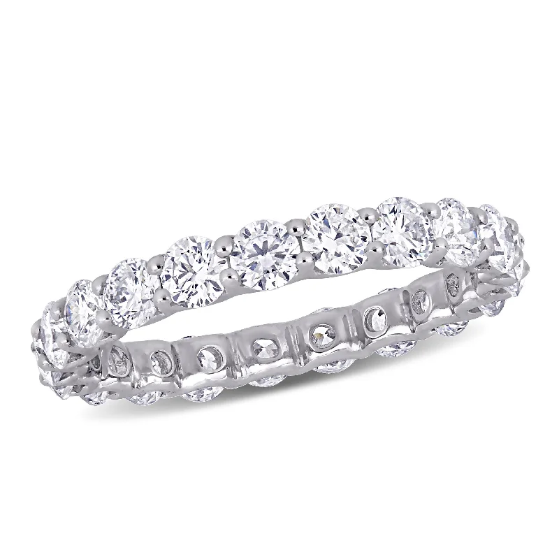 elegant engagement rings-Created Forever 2 1/10ct TW Lab-Grown Diamond Eternity Band in 14k White Gold