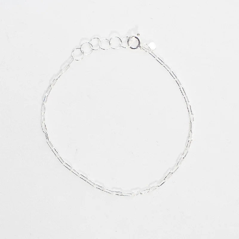 cuff bangles for women-Fine Silver Parallel Chain Bracelet