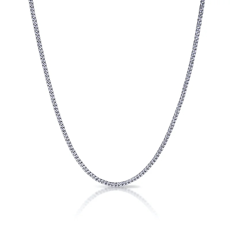 heart-shaped necklaces for women-3mm Cuban Link Chain Necklace - Stainless Steel