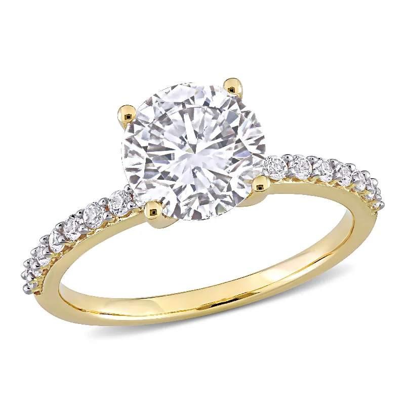 unique engagement rings-Mimi & Max 2 3/4ct TGW Created White Sapphire Solitaire Engagement Ring in 10k Yellow Gold