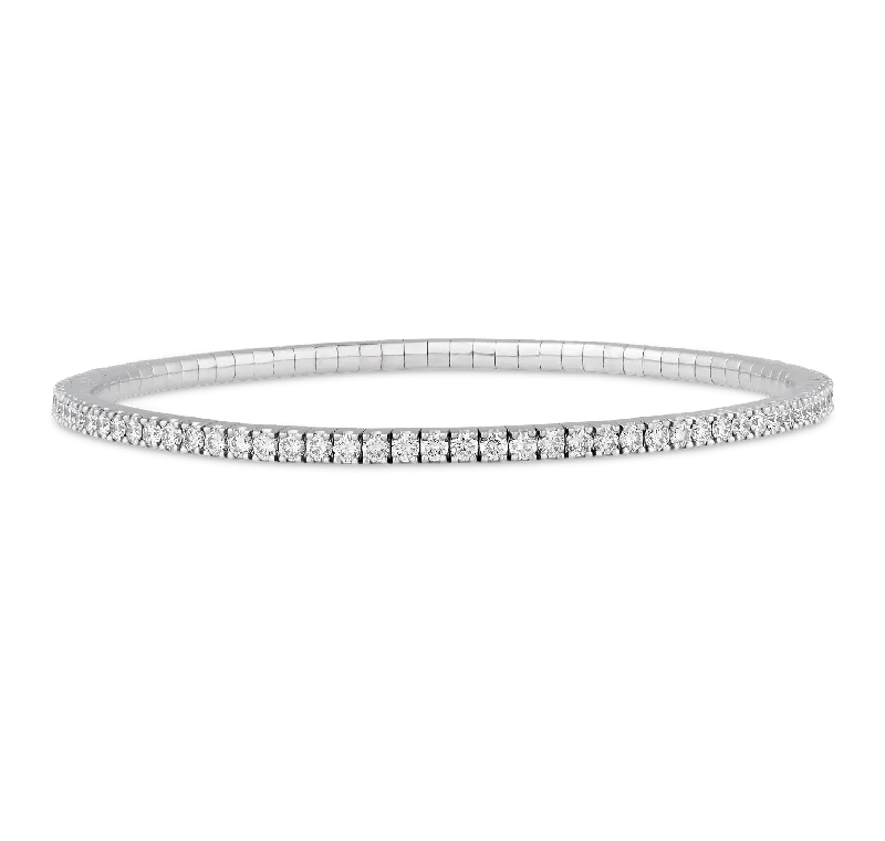 stackable bangles for women-Diamond Tennis Bracelet, 2.40 carats