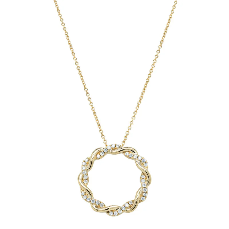 statement necklaces for women-18ct Yellow Gold Diamond Sienna Pendant