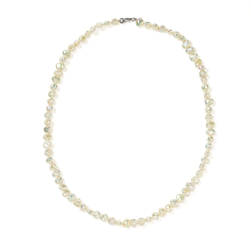 affordable necklaces for women-Meadowlark Baroque Pearl Midi Necklace - Sterling Silver