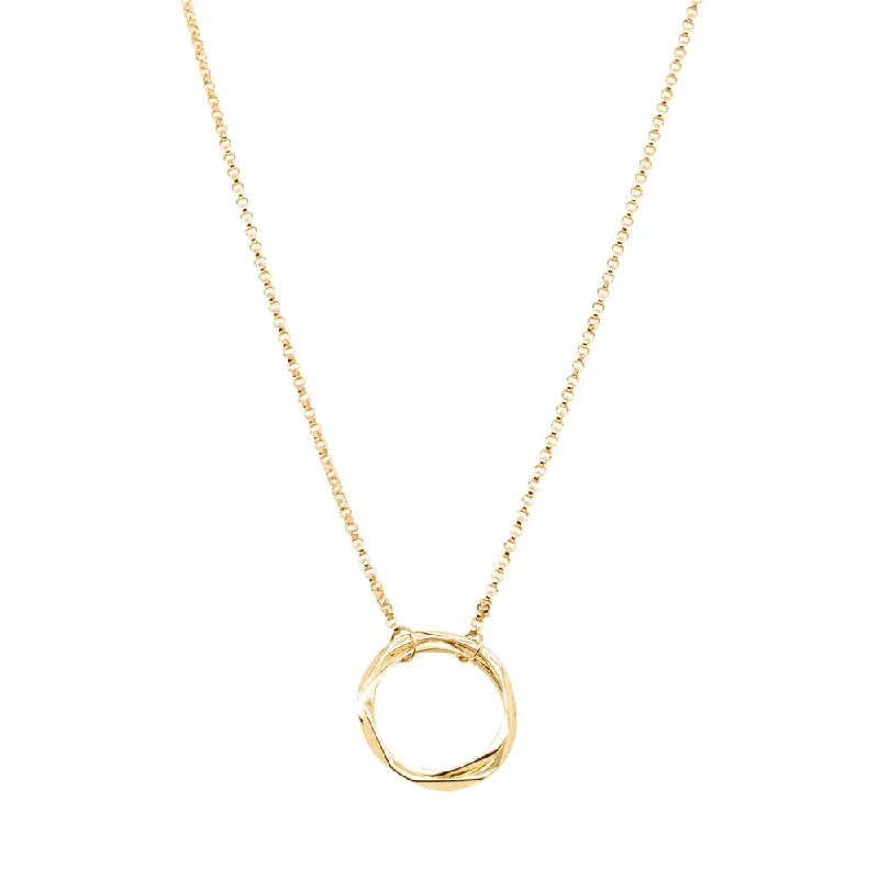 diamond necklaces for women-9ct Yellow Gold Mini Entwined Pendant