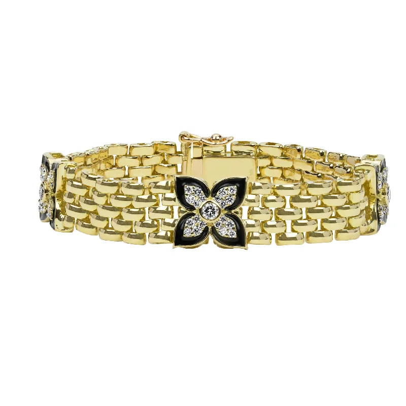 leather bracelet sets for women-Bracelet - Diamond (enamel)