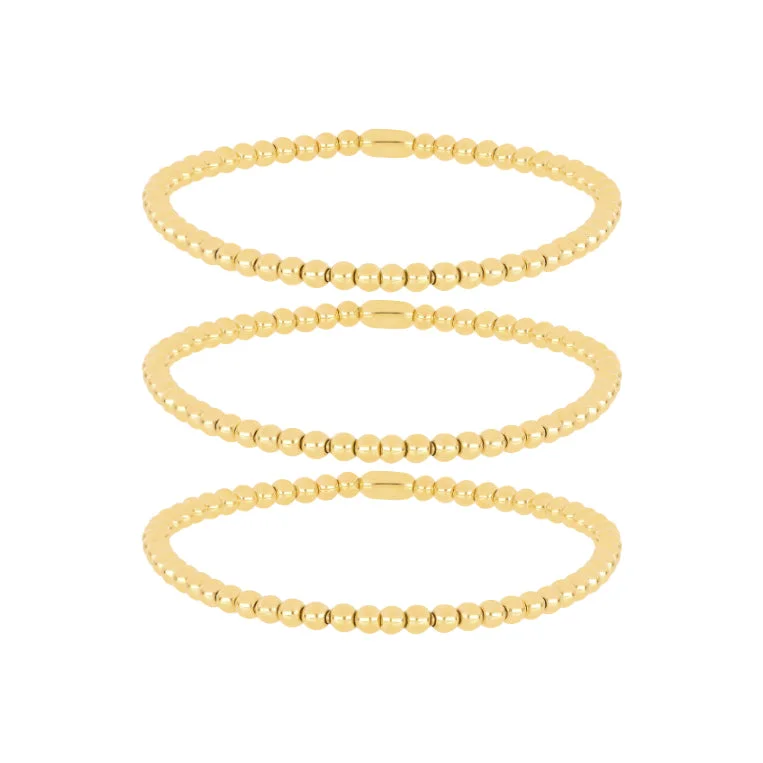 fine gold bangles for women-The Ball Bracelet Gift Set