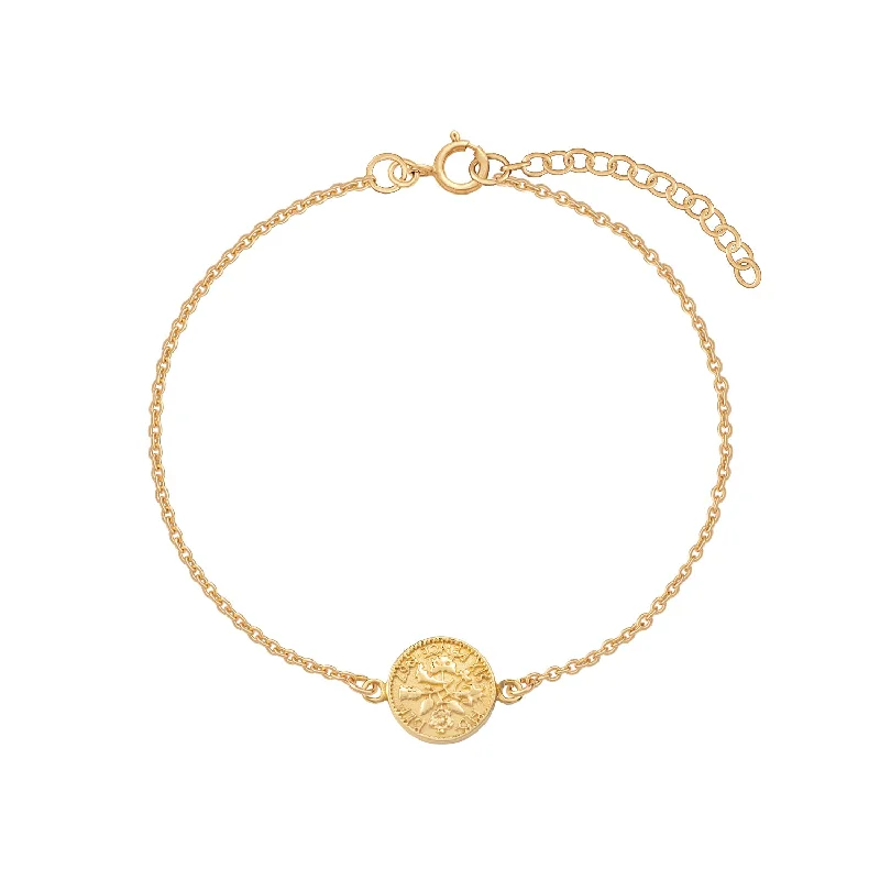 bangles for wedding for women-Medallion Coin Bracelet