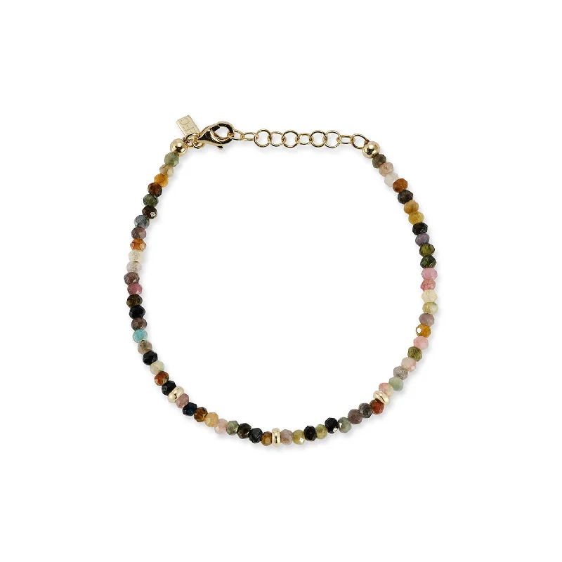 trendy bracelets for women-Birthstone Bead Bracelet In Tourmaline