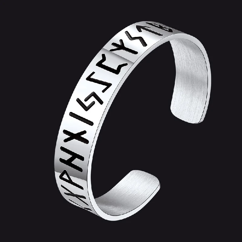 statement bracelets for women-Viking Bracelet Rune Cuff Bangle For Men