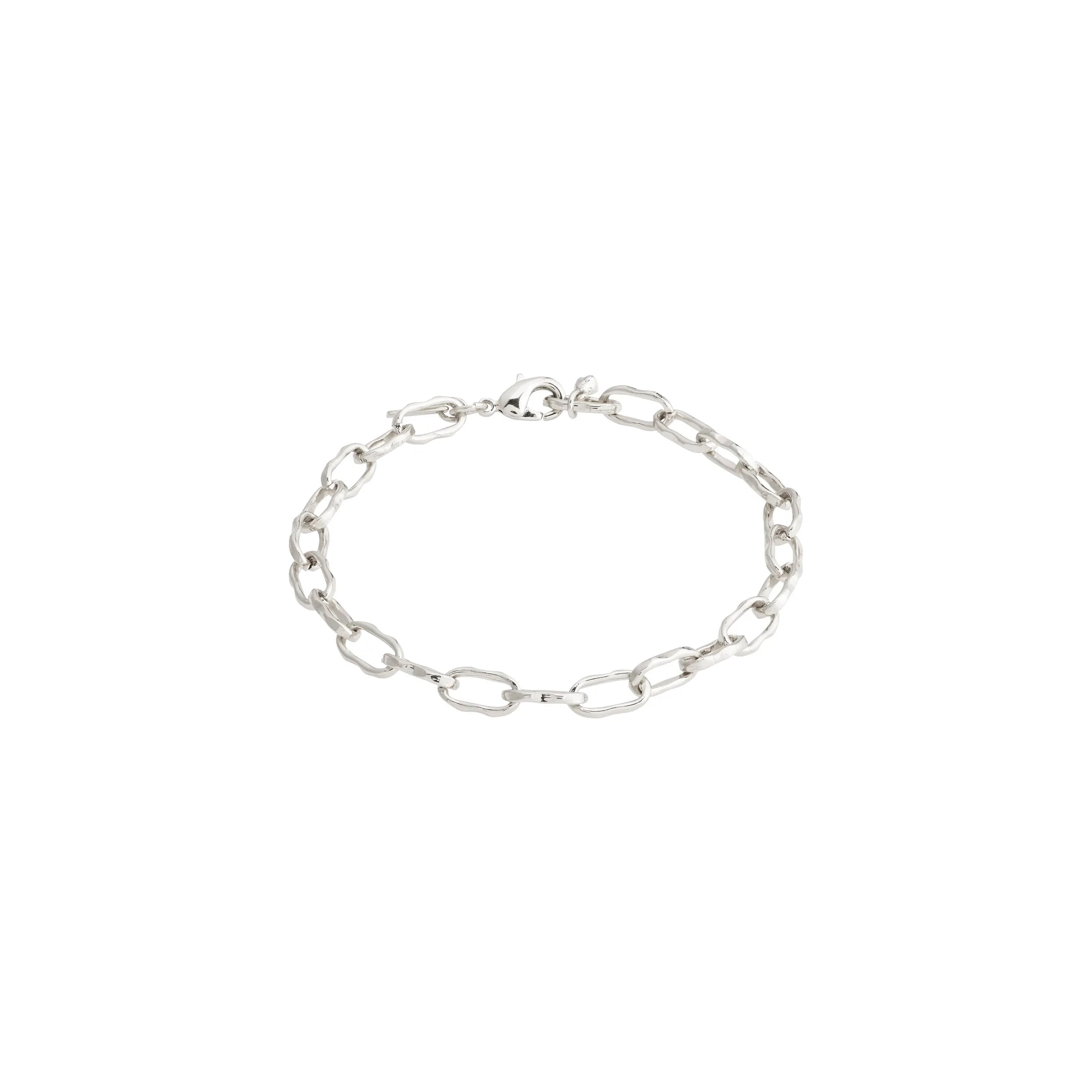 gemstone bangle bracelets for women-Pause Silver Plated Bracelet