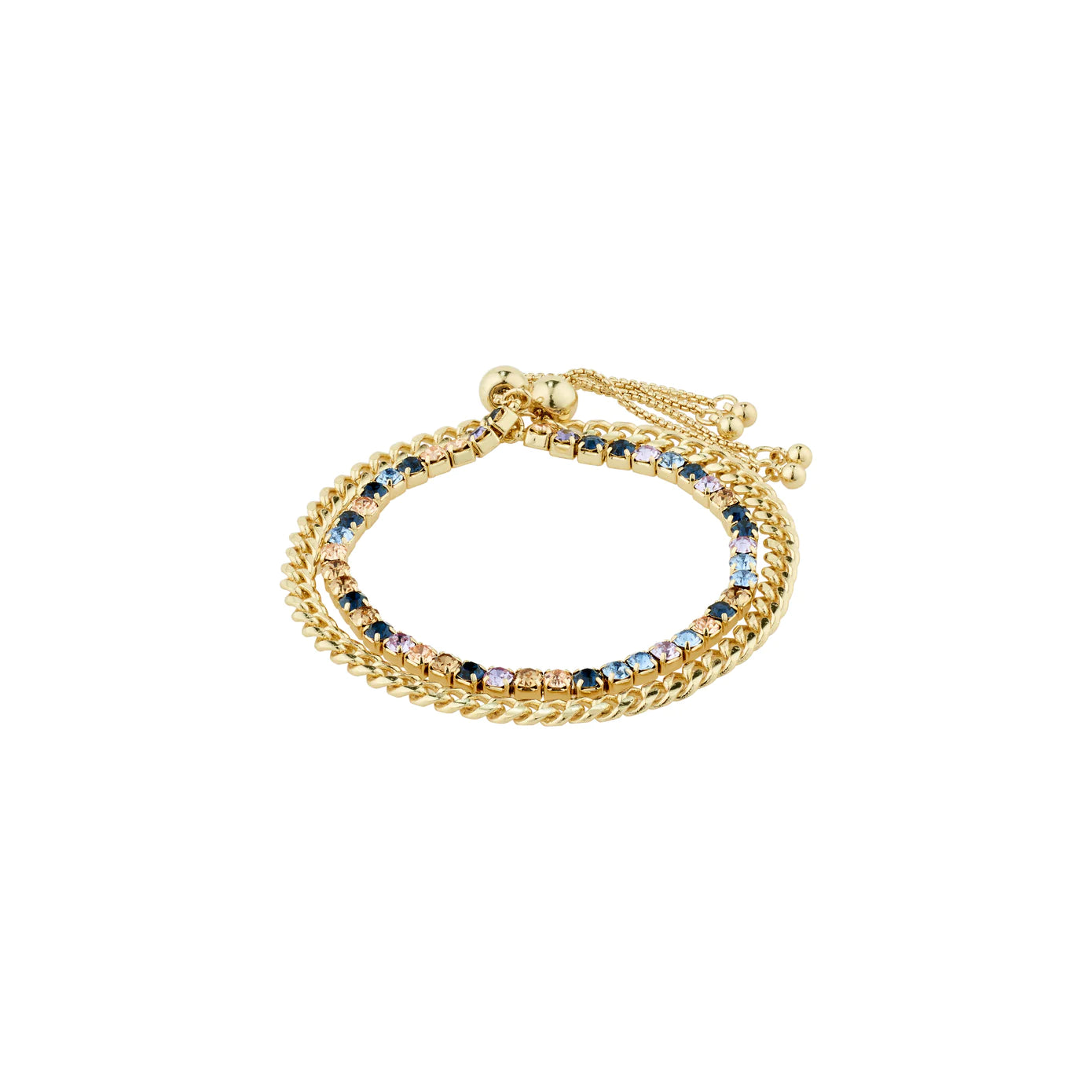 gold bangle sets for women-Reign Gold Plated 2-in-1 Bracelet Set